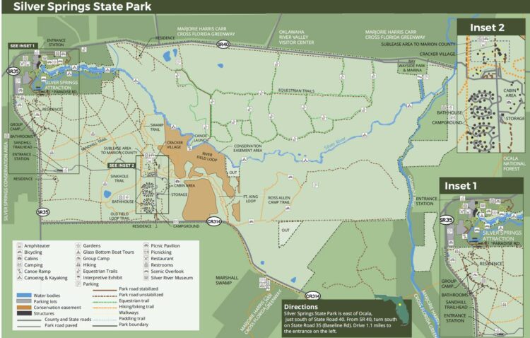 Silver Springs State Park: manantial famoso, cabañas, caminatas e historia
