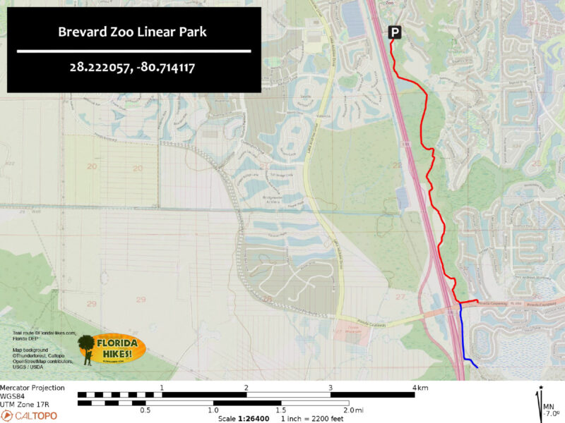 Parque lineal del zoológico de Brevard
